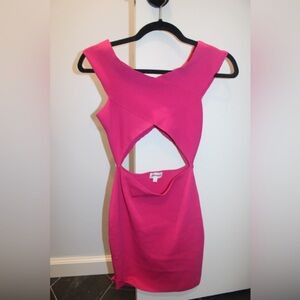 superdown Hallie Cut Out Mini Dress – Hot Pink – Size S (Revolve)